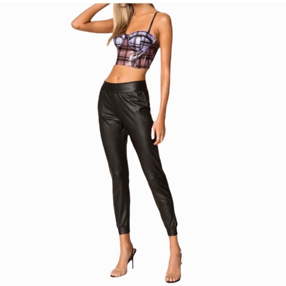 commando Women's Faux Leather Jogger Large - Picture 2 of 9